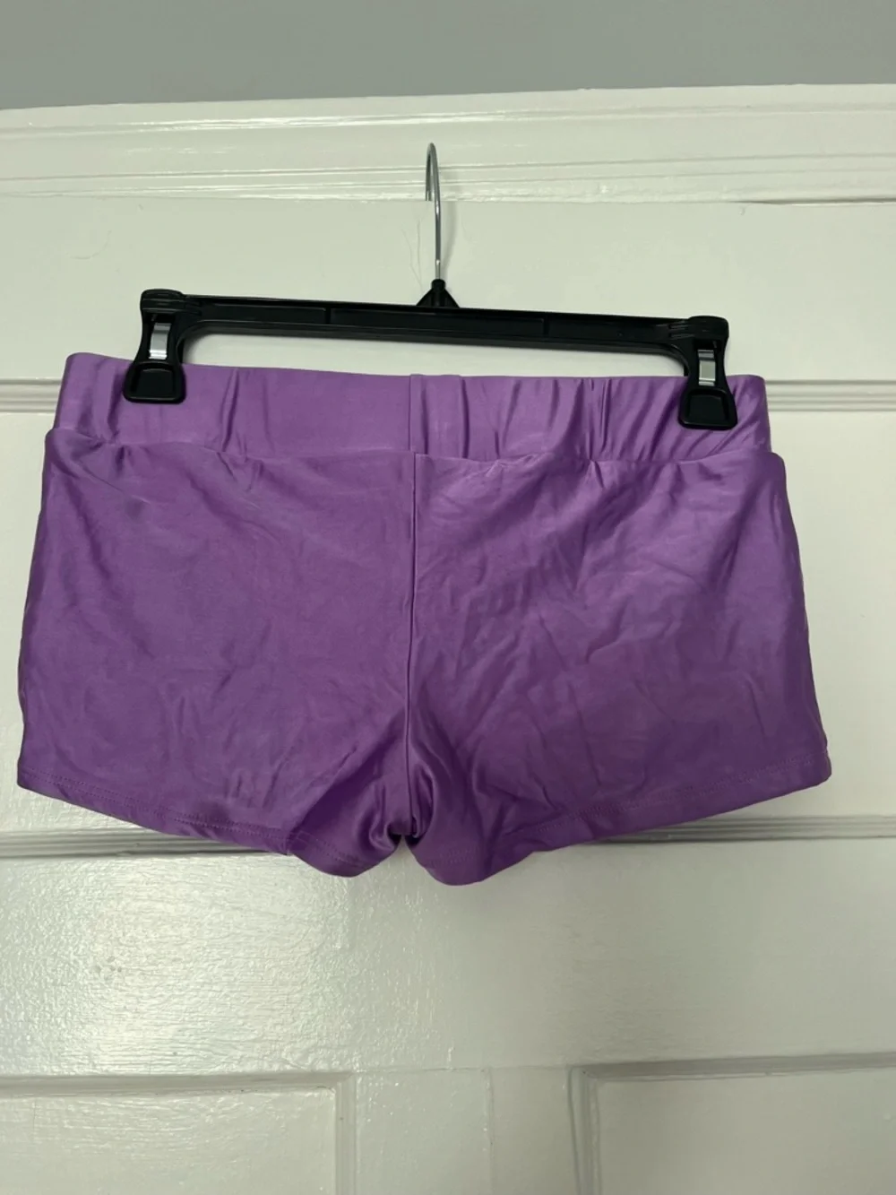 Frankie’s bikinis Jeanette purple bikini bandeau top sz L short set sz M NWOT